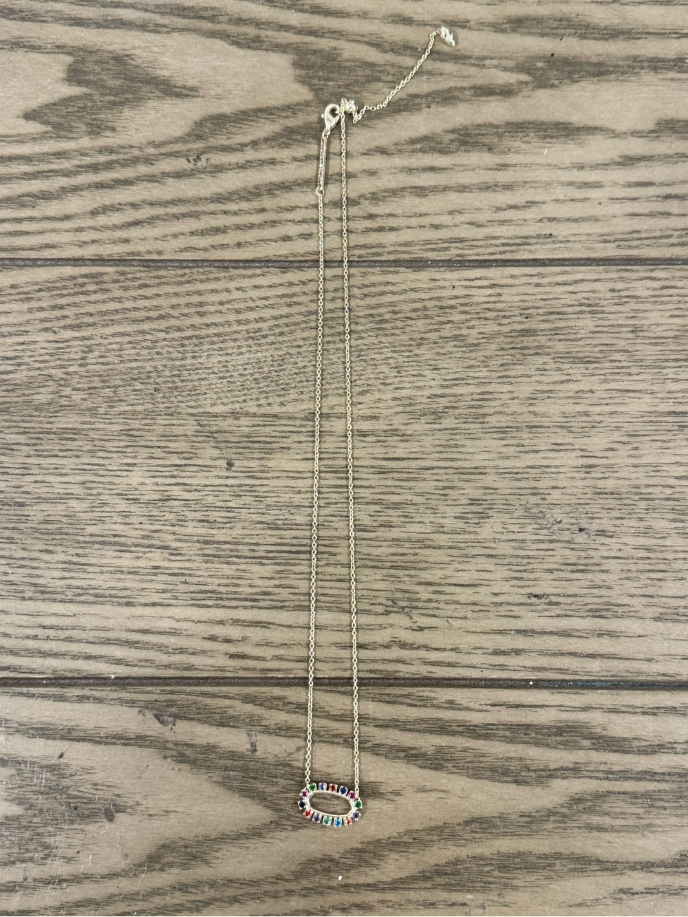 Kendra Scott Gold elisa open frame Multicolor Pendant Necklace